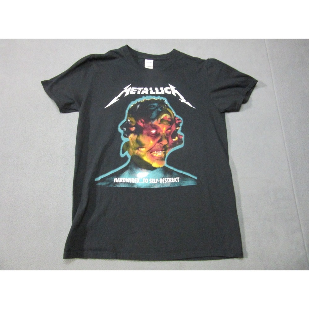 Metallica Shirt Mens Medium Black World Tour 2017 Heavy Metal Rock Band Grunge